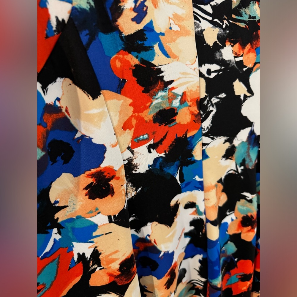 Floral Pattern With Patchwork Eyelet Hem Dress - image 6